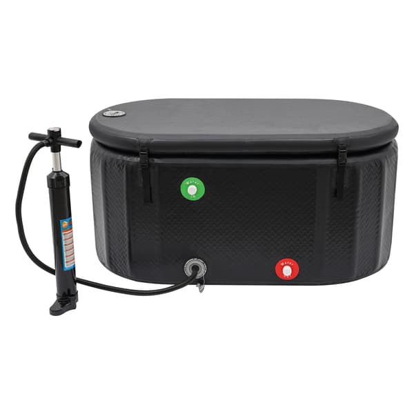Icbadkar, Uppblåsbart Design, Rymlig Kapacitet,svart