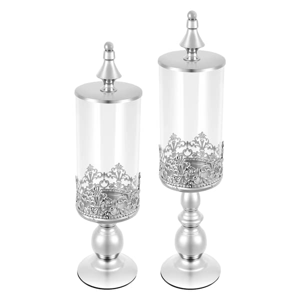 Tårtfat Set, Elegant Design, Hållbart Material,Silver
