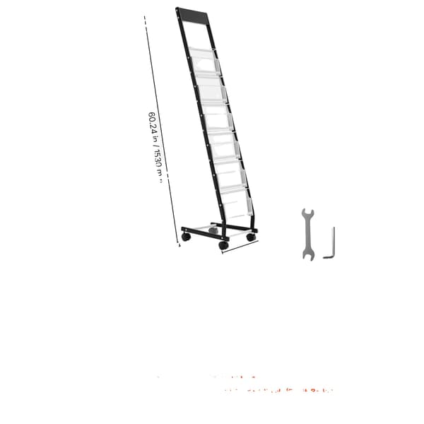Magasinholder, Holdbart Metal Design, Nem Samling,6 niveauer