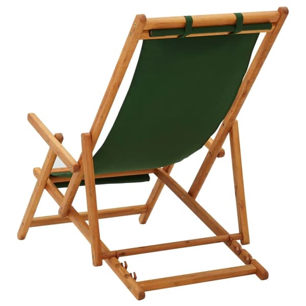 Strandstol, Eukalyptusträ, 3 Lutande Positioner, Lättviktig, Fällbar, Utomhusbruk