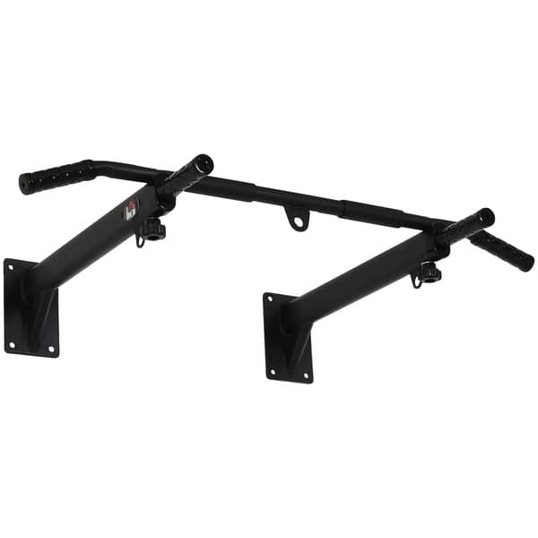 Pull-Up Bar, Kraftigt Stål, Väggmonterad Design, svart