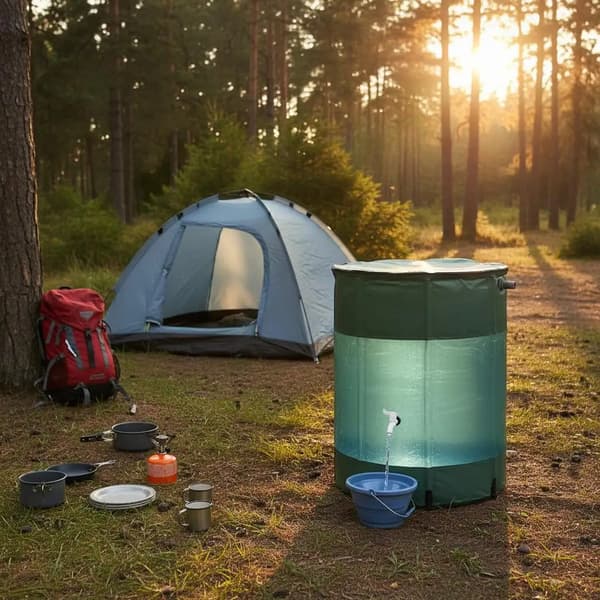 Vandtank, Foldbart Design, 250L Kapacitet,hær grøn