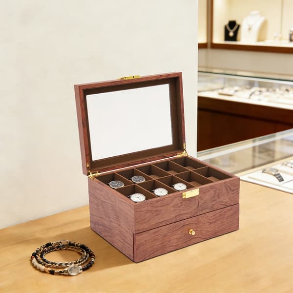 Ur Organizer, 20 Rum Design, Elegant Retro Udseende,Træ