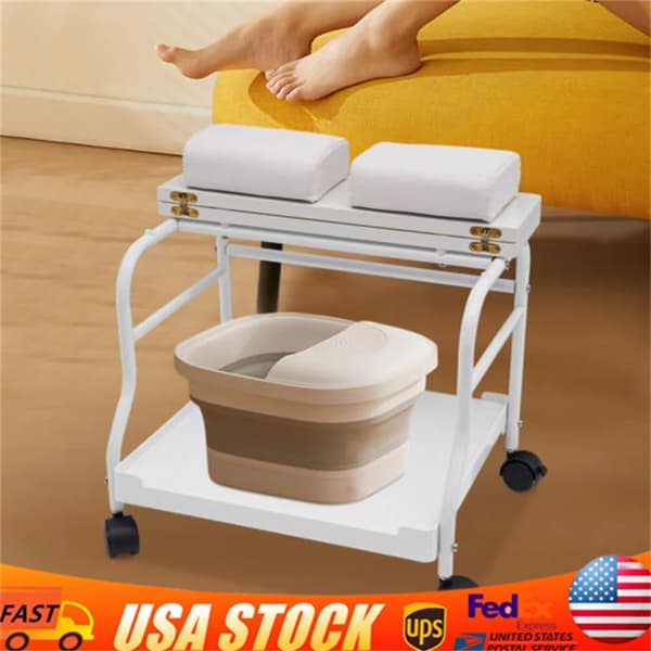 Fodspa Trolley, Sammenklappeligt Design, Holdbart Materiale,HVID