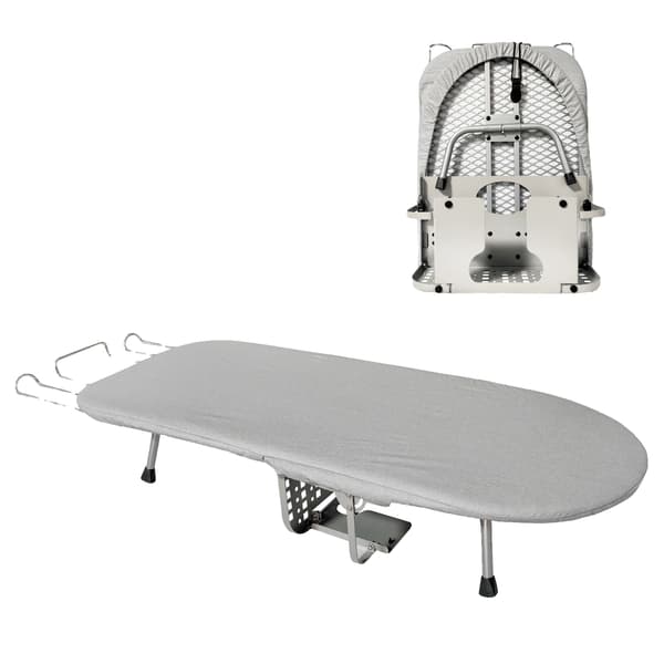 Fällbart Strykbord, Väggmonterad Design, Hållbar Stålstruktur,Ljusgrå