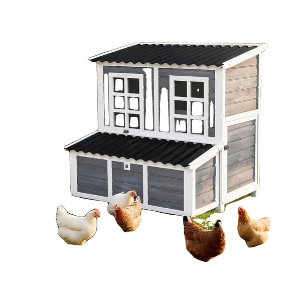 Hönshus, Väderbeständig Design, Lätt Åtkomst,grå