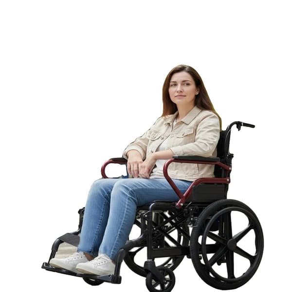 Terrängrullstol, Fällbar Design, Bekväm Mobilitet,armégrön
