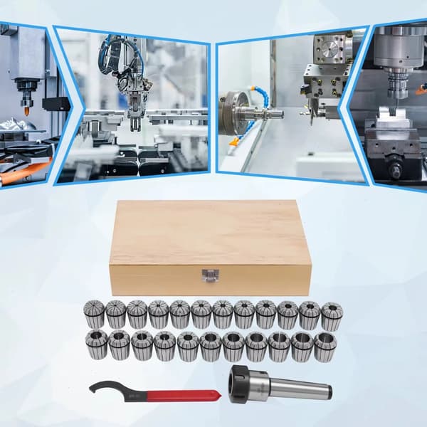 Collet Chuck Set, Hög Precision, Mångsidig Kompatibilitet,Silver