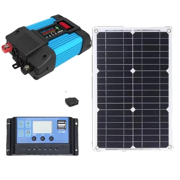 Solenergisystem, 6000W inverter, 30A laderegulator,220V sæt
