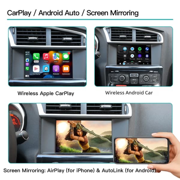 Langaton Carplay-sovitin, tukee Android Autoa, helppo asennus,SMEG