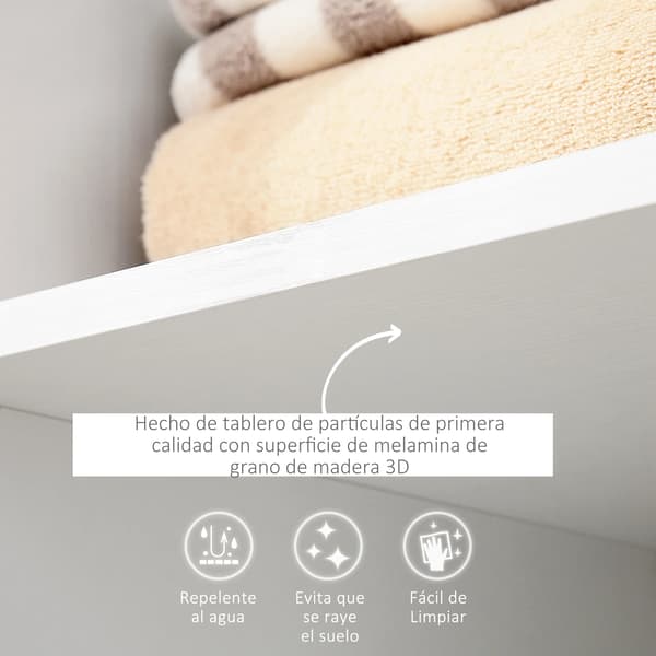 Garderob, Öppen Design, Minimalistisk Stil, VIT