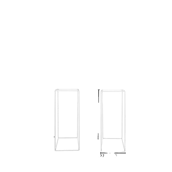 Baggrundsstativ, inkluderer blomsterstande, robust design,L, HVID