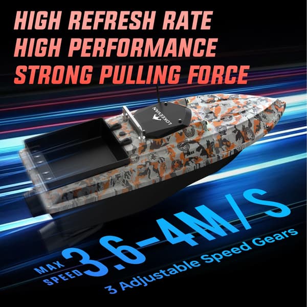 GPS Bait Boat, Dobbelt Positioneringssystem, Sonar Sensor,D80E Graffiti
