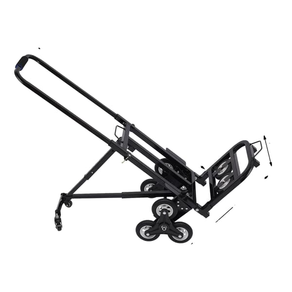 Trappeklatrer, Justerbar Armlæn, Sammenklappeligt Design,sort