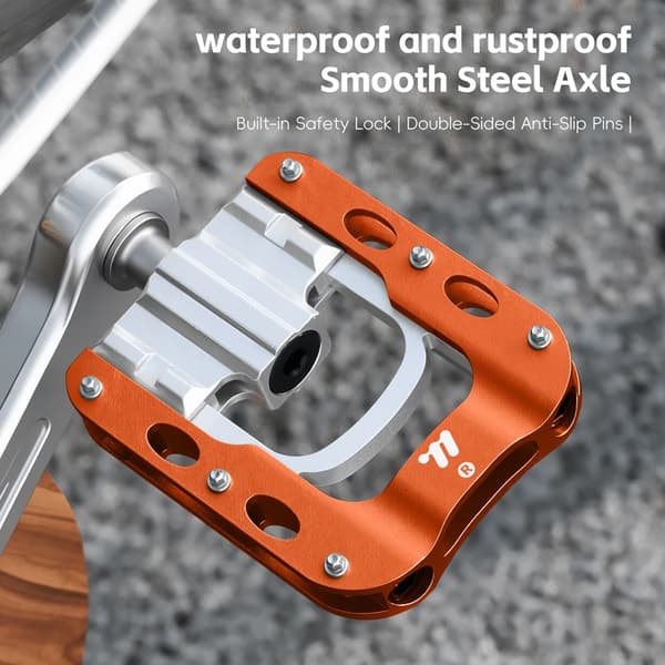 Fällbar Pedal, Ultralätt Design, Antiskid Funktion,Silver