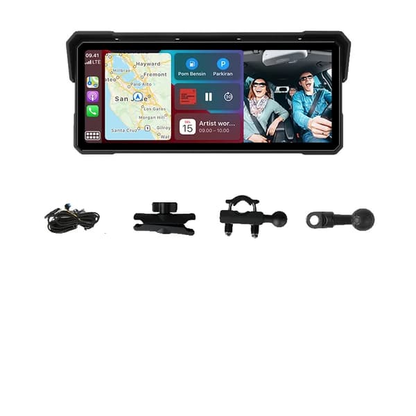 Motorcykel Smart Dashboard, Trådløs CarPlay, Android Auto,8.1 tommer Carplay-TPMS