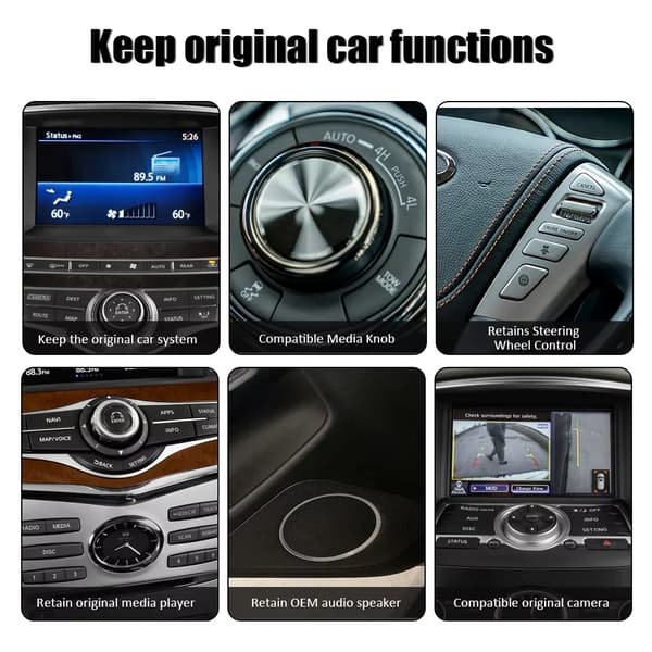 CarPlay og Android Auto Interface, Trådløs og Kablet Forbindelse, Problemfri Integration,HD Skærm