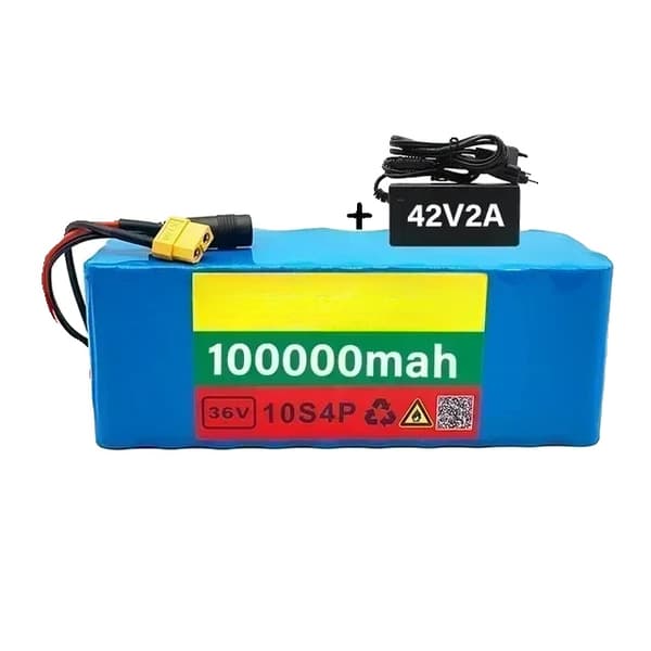 Litiumbatteripack, 36V spänning, 100000mAh kapacitet,10S4P XT60-DC