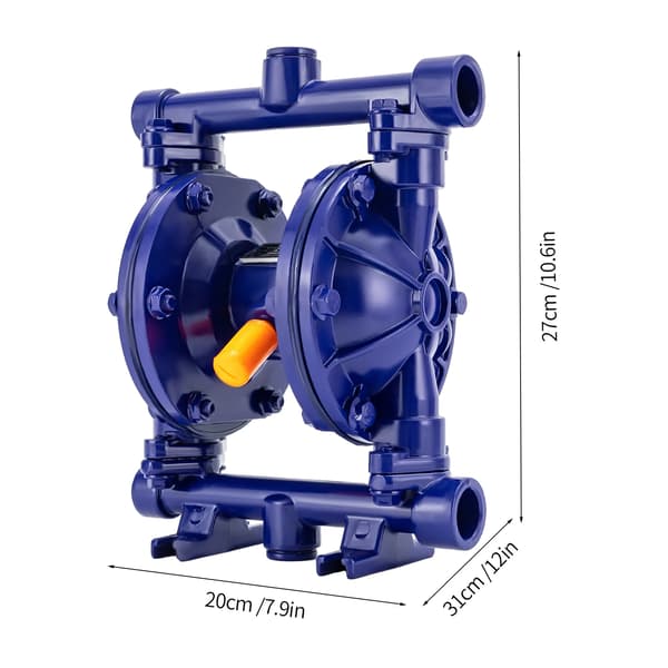 Dubbelmembranpump, luftdriven design, 4,4 GPM flödeshastighet,Blå