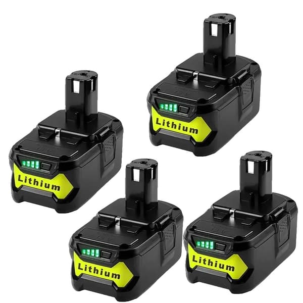 Erstatningsbatteri, 18V, 6000mAh kapacitet,6000mAH-4PCS