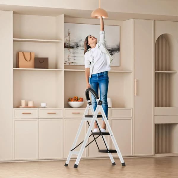Stege, Fällbar Design, 150 kg Viktkapacitet,Röd