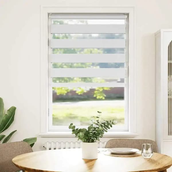 Zebra Rullgardin, Tygmaterial, Modern Design,Vit