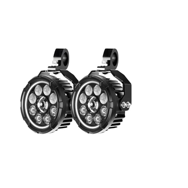 Motorcykel Dimljus, LED, Kombinationsstråle,Vit DRL