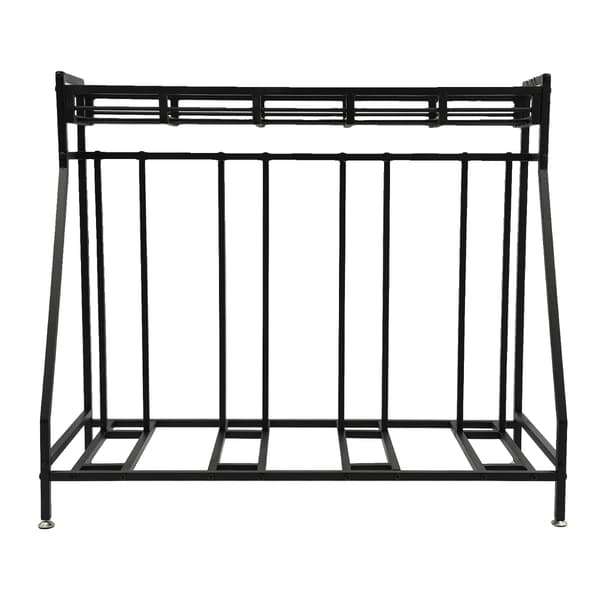 Cykelstativ, 4 Parkeringspladser, Holdbar Konstruktion,Sort