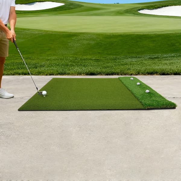 Golfträningsmatta, Hållbar Design, Mångsidiga Tee-positioner,grön