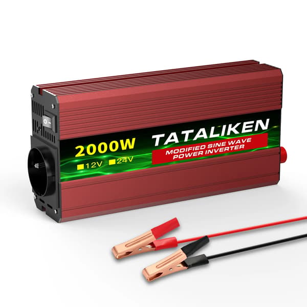DC/AC Inverter, Smart Temperaturkontrol Ventilator, Digital Skærm,Europa-e, 220V-e, 24V-b, 2000W-a
