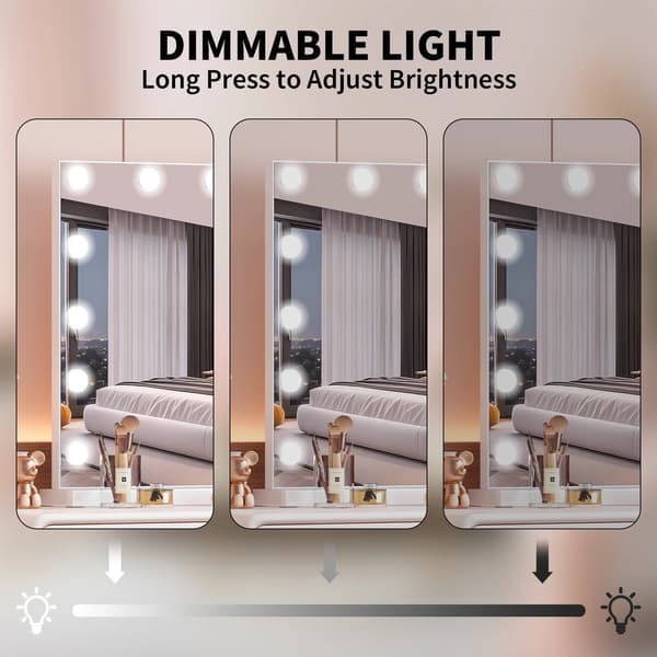 Sminkspegel, 14 dimbara LED-lampor, modern design,VIT