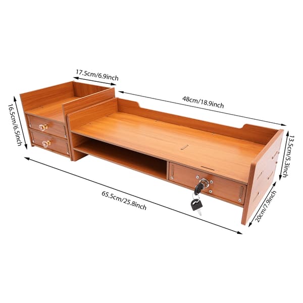 Monitorställ, Förvaringslådor, Modern Design,Trä