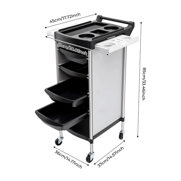 Salonvogn, 6-lags konstruktion, mobil design,sort