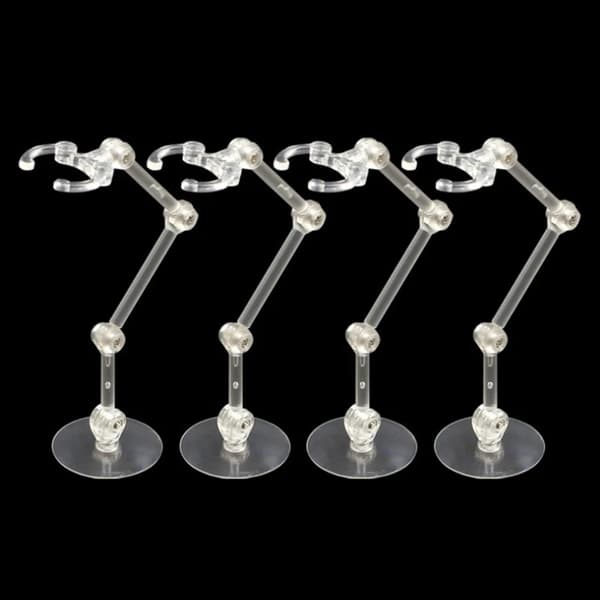 Figurdisplaystand, Holdbart PVC-materiale, Alsidig kompatibilitet,4Pcs