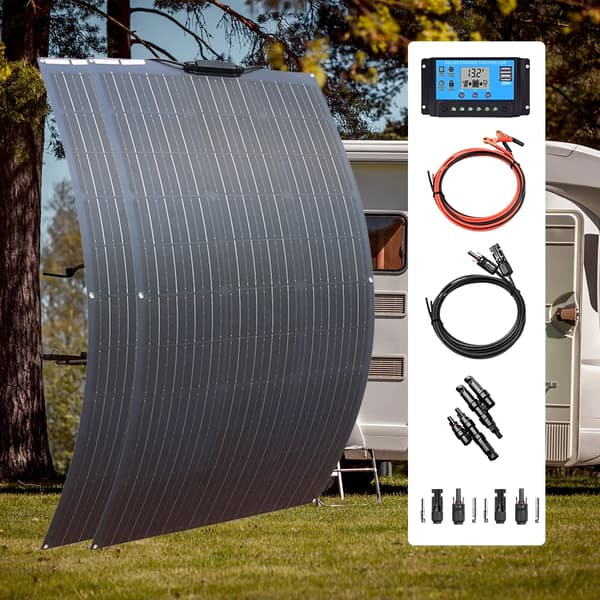 Solpanelssats, Flexibel Design, Hög Effektivitet, 12V 24V 200W kit