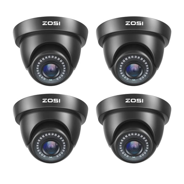 Dome Kamera, 1080P Opløsning, Nattesyn op til 80ft,4 PACK