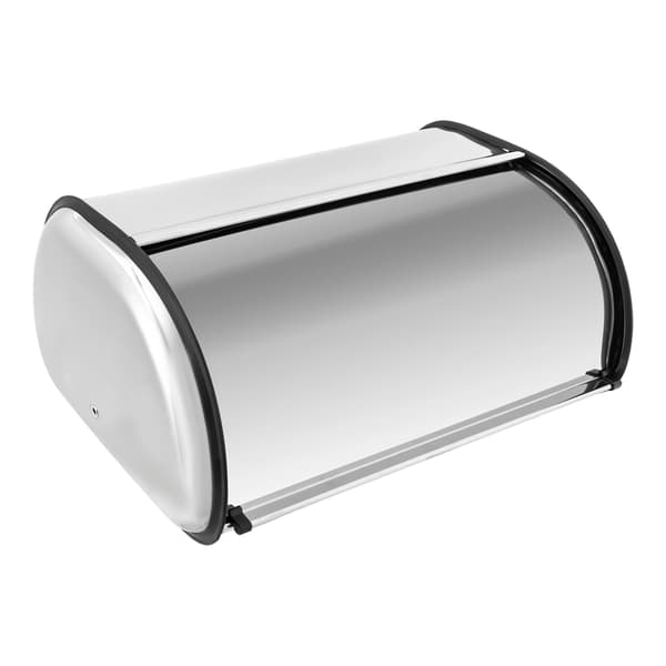 Brödbox, rostfritt stål, platsbesparande design,Silver