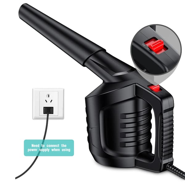 Elektrisk Duster, Højhastighedsrengøring, Letvægtsdesign,EU, sort