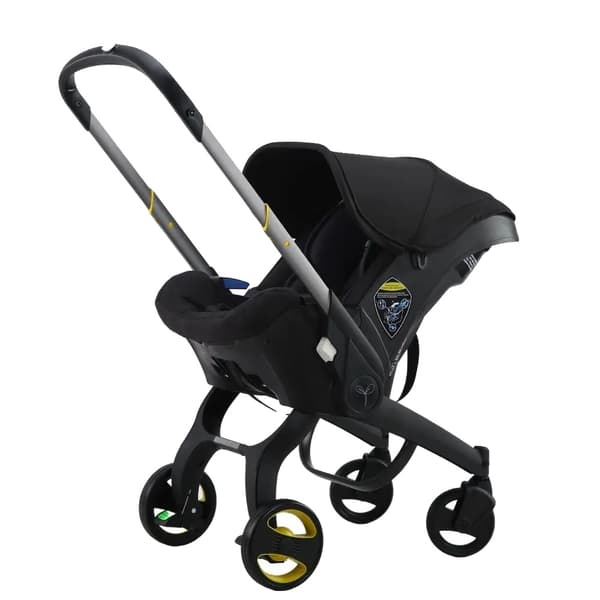 Babysvøb, Klapvogn, Kompakt Foldbart Design, Multi-Vinkel Lænefunktion,Sort
