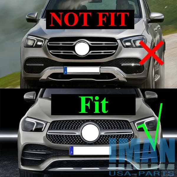 Frontgrill, GTR Panamericana Stil, Direkte Erstatning,Krom Sort