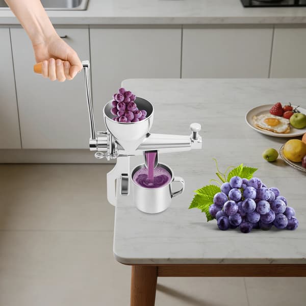 Juicer, Manuell Drift, Hållbara Material,Ljusgrå, L