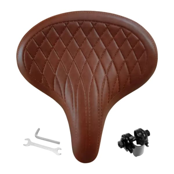 Cykelsæde, Ergonomisk Design, Stødabsorbering,Brun