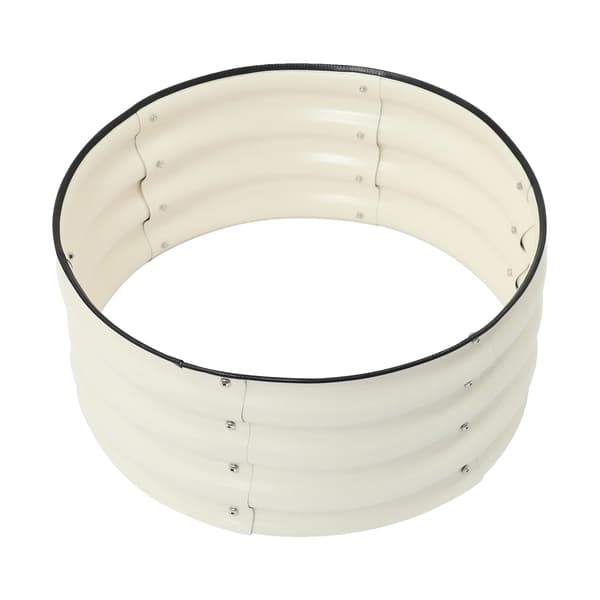 Planter, Rundt Design, Holdbart Galvaniseret Stål,HVID