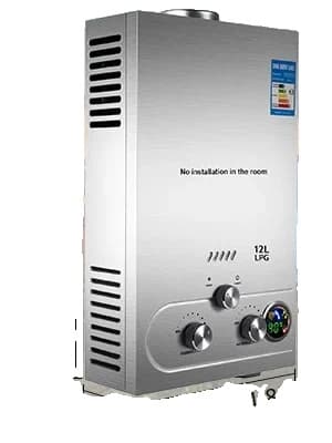 LPG Vandvarmer, Kompakt Design, Høj Effekt,12L