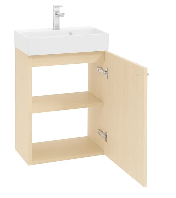 Badrumsskåp, Modern Design, Väggmonterad Handfat,Brun
