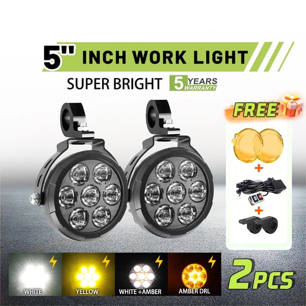 Spotlight, 4 Tommer LED, Justerbar Lysstyrke,Strobe baggrundsbelysning