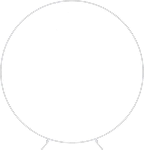 Bröllopsbåge, Robust Metallram, Verktygsfri Montering,2m/6.6ft, VIT