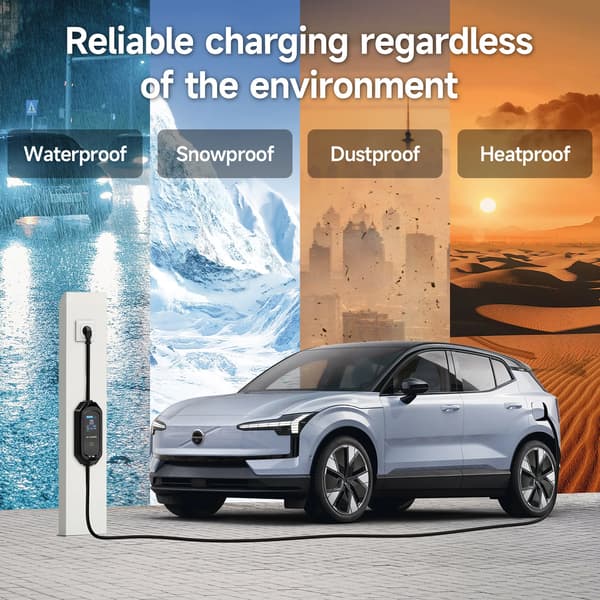 EV-laddare, Bärbar Design, Smart App Kontroll,typ2 7.2KW 5m kabel, Typ2