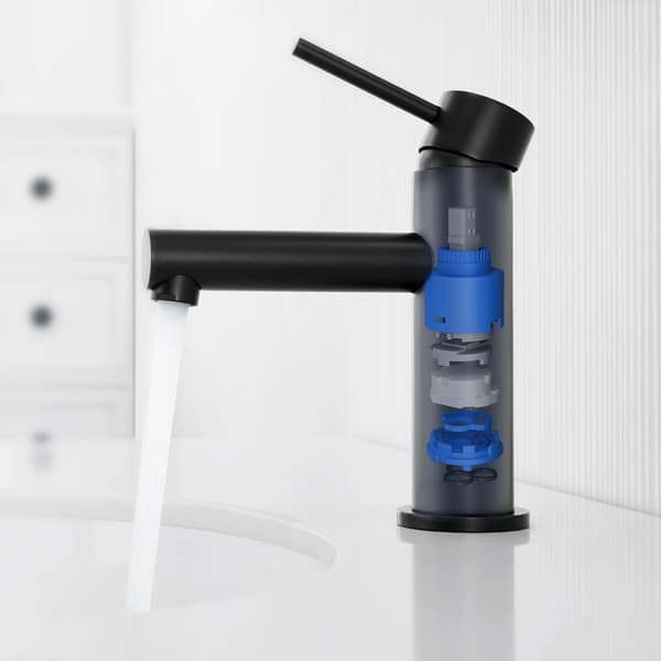 Vaskeskuffe, 304 Rustfrit Stål, Miljøvenlig Aerator,Sort, G3/8