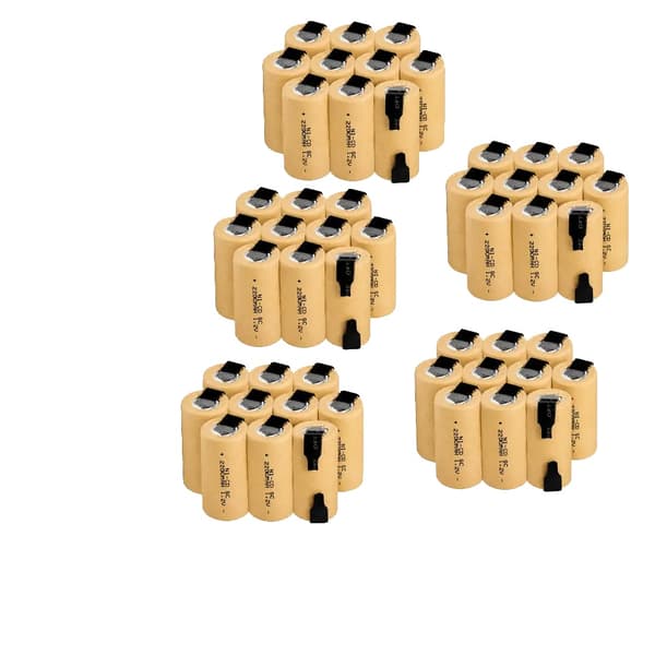 Uppladdningsbart batteri, 1.2V, 2800mAh kapacitet, SC-50PCS